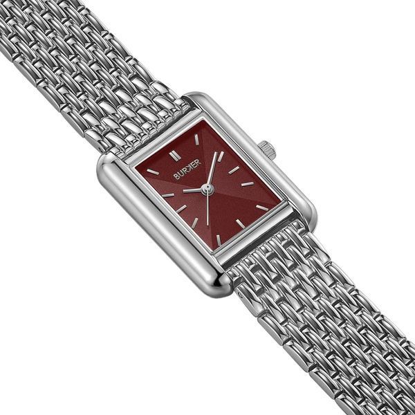 Burker Годинник жіночий Olivia Silver Burgundy OLSBUR  фото