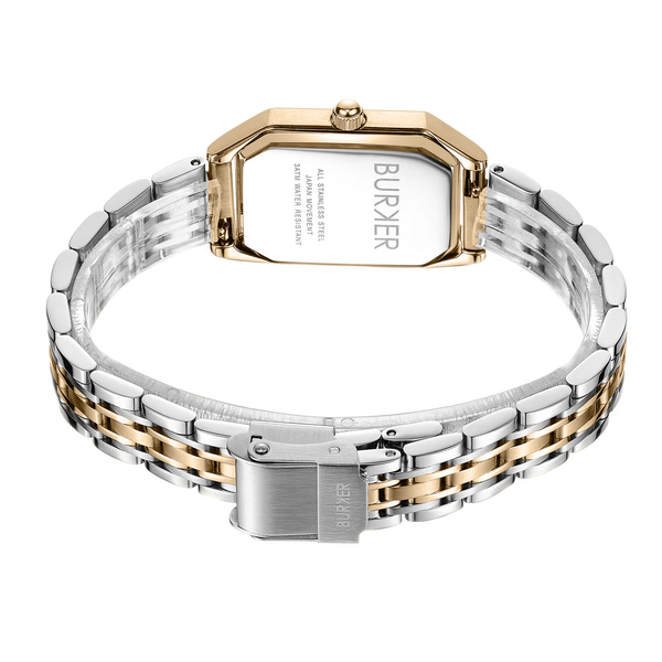 Годинник жіночий Burker Isabell Gold Silver срібно-золотий ремінець з білим циферблатом 3244BK фото