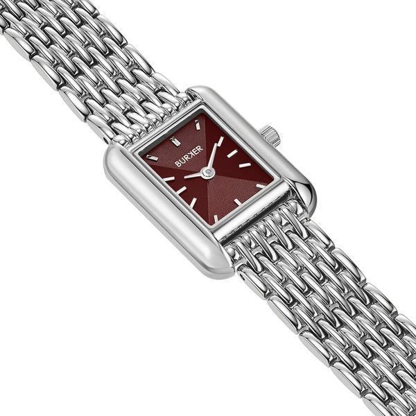 Burker Годинник жіночий Olivia Petite Silver Burgundy OLPSBUR фото